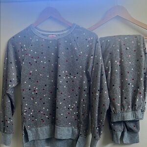 Kate Spade Gray and Red Dot Pajama Set